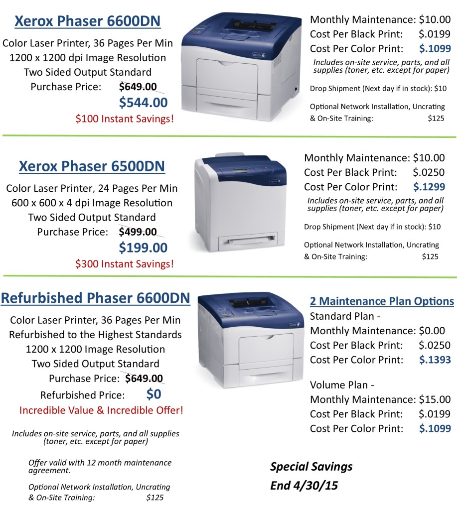 Spring Into Savings Printers website